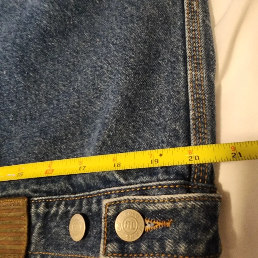 Vintage Polo Ralph Lauren Dungaree Denim‎ Jean Jacket Men's Large Made In USA - Picture 13 of 16